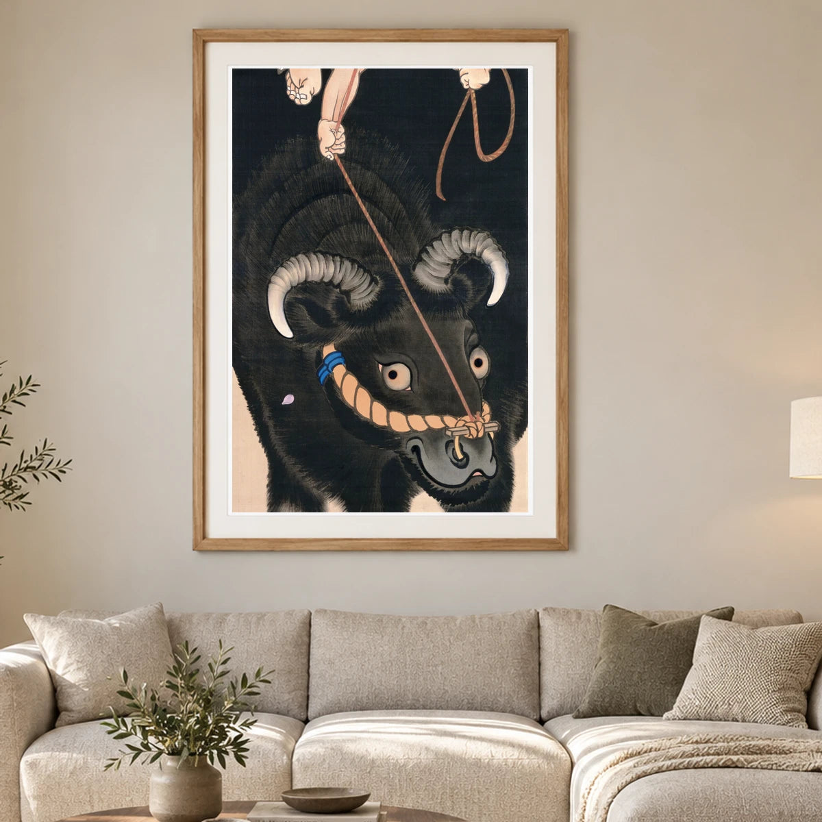 Boy On A Bull (19th Century) Painting By Ueda Kochu — Japanese Ukiyo-e japanese ukiyo-e print by SaamCrafts