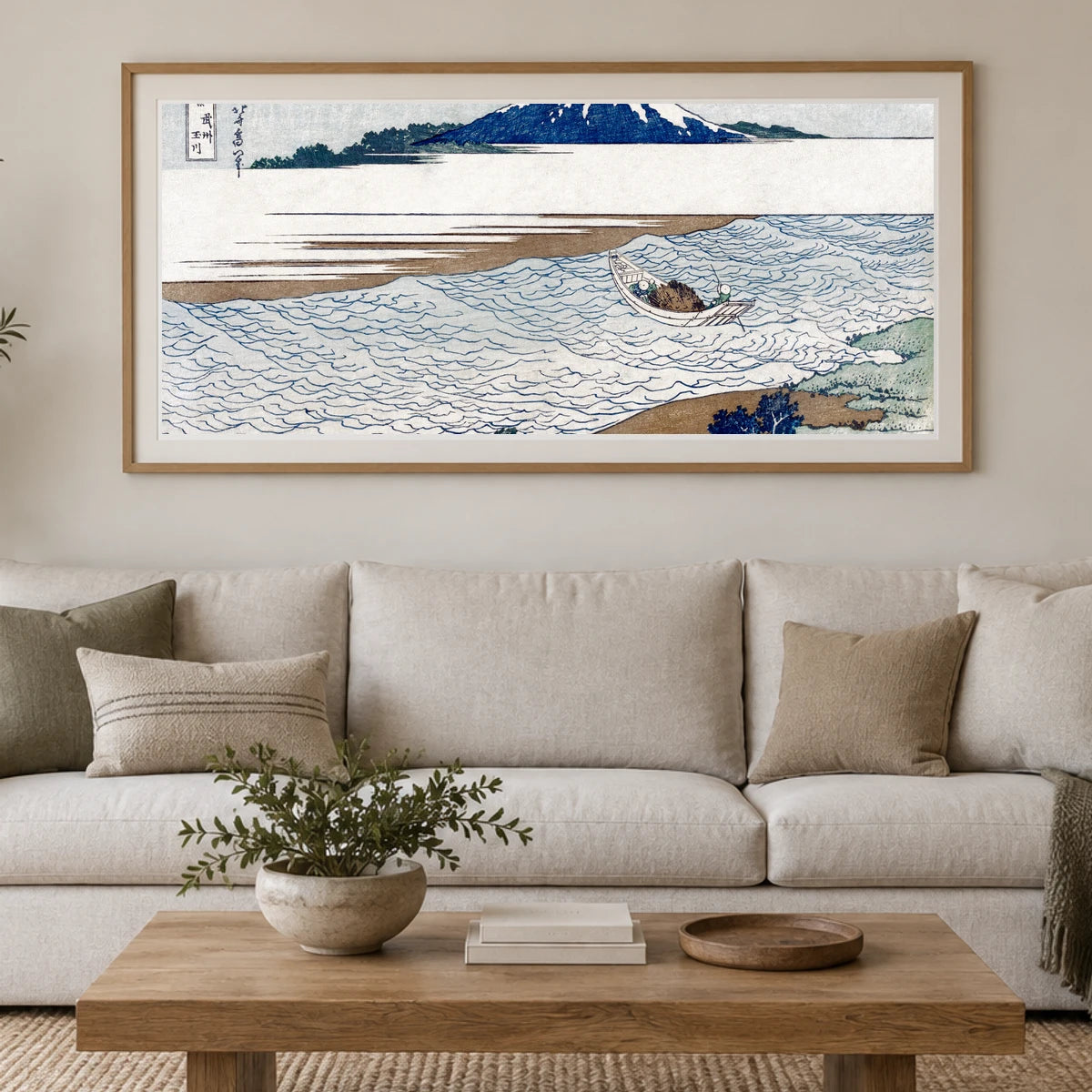 Hokusai S The Jewel River In Musashi Province — Japanese Ukiyo-e japanese ukiyo-e print by SaamCrafts
