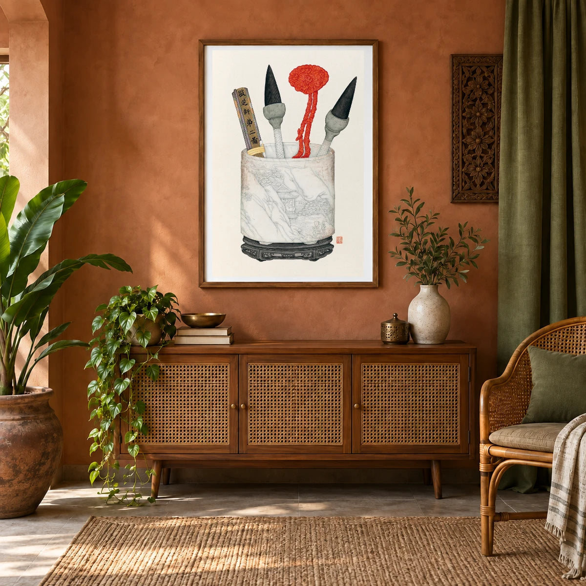 The Bishop Collection Investigations And Studies In Jade (1906) — Japanese Ukiyo-e shown in a styled interior