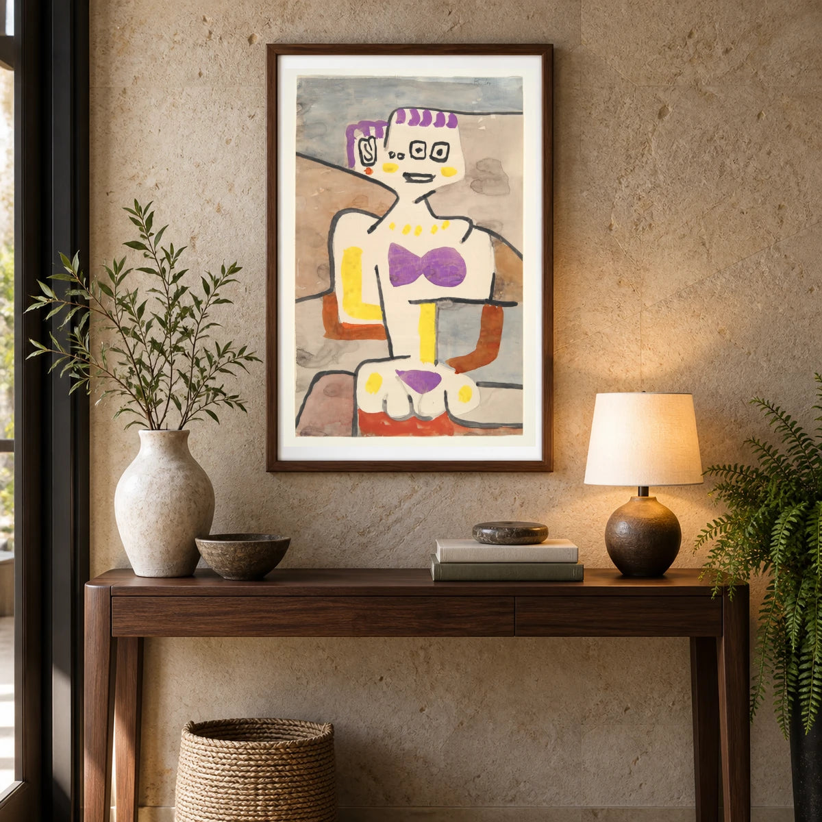 The Girl In The North (ca. 1939) — Paul Klee shown in a styled interior