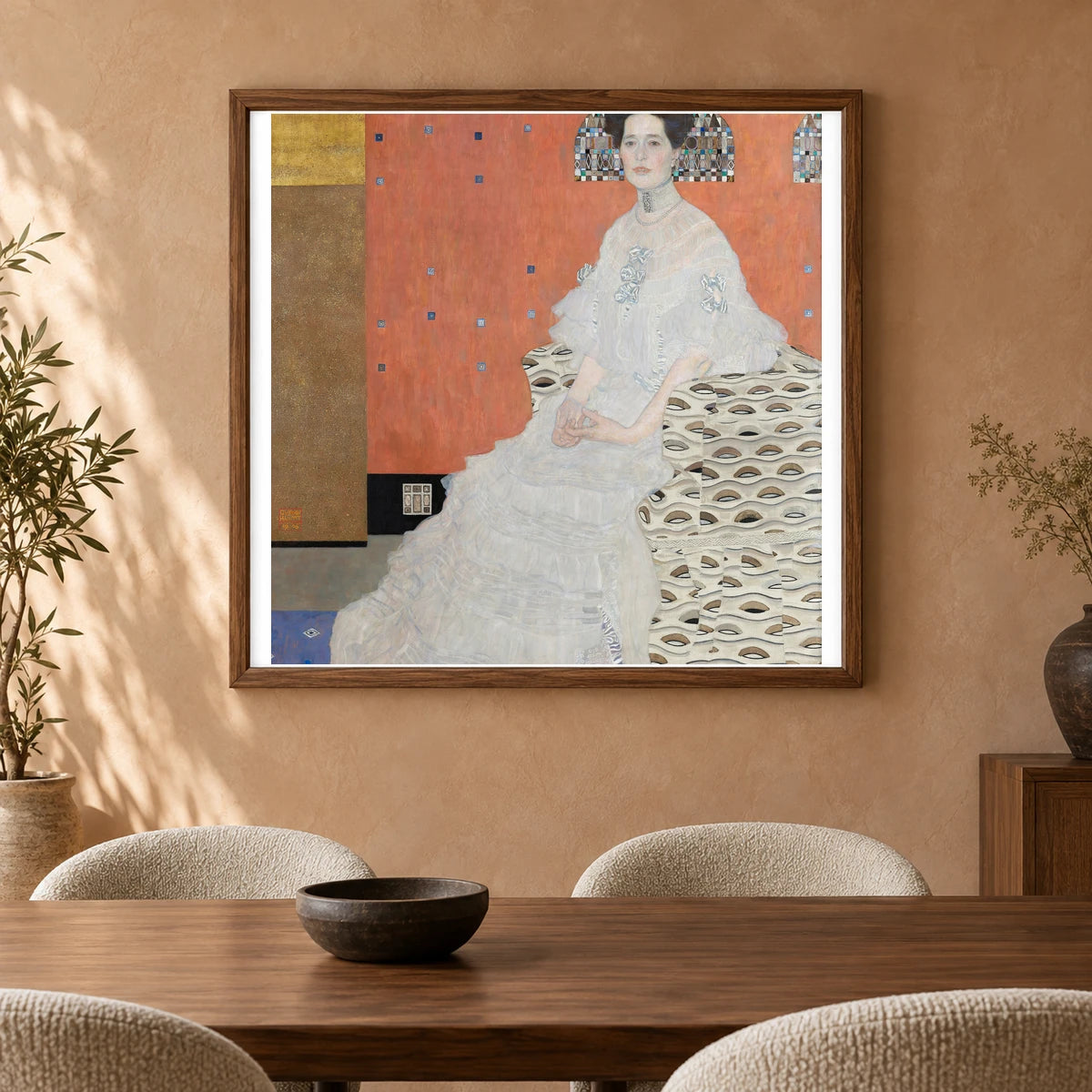 Fritza Riedler (1906) — Gustav Klimt shown in a styled interior