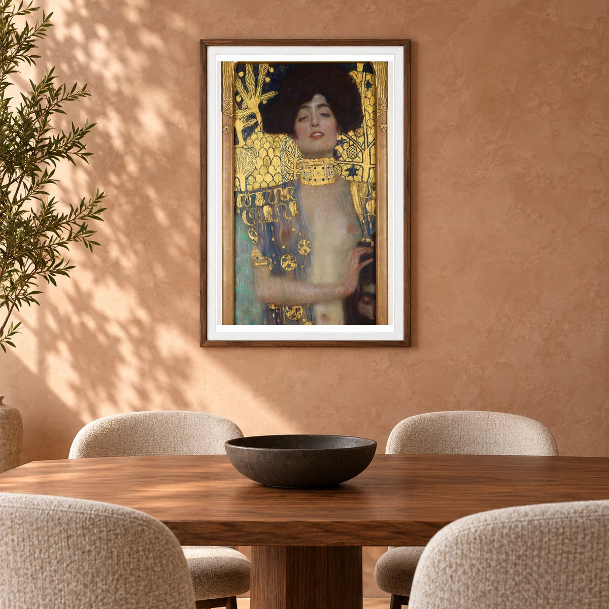 Judith (1901) — Gustav Klimt shown in a styled interior