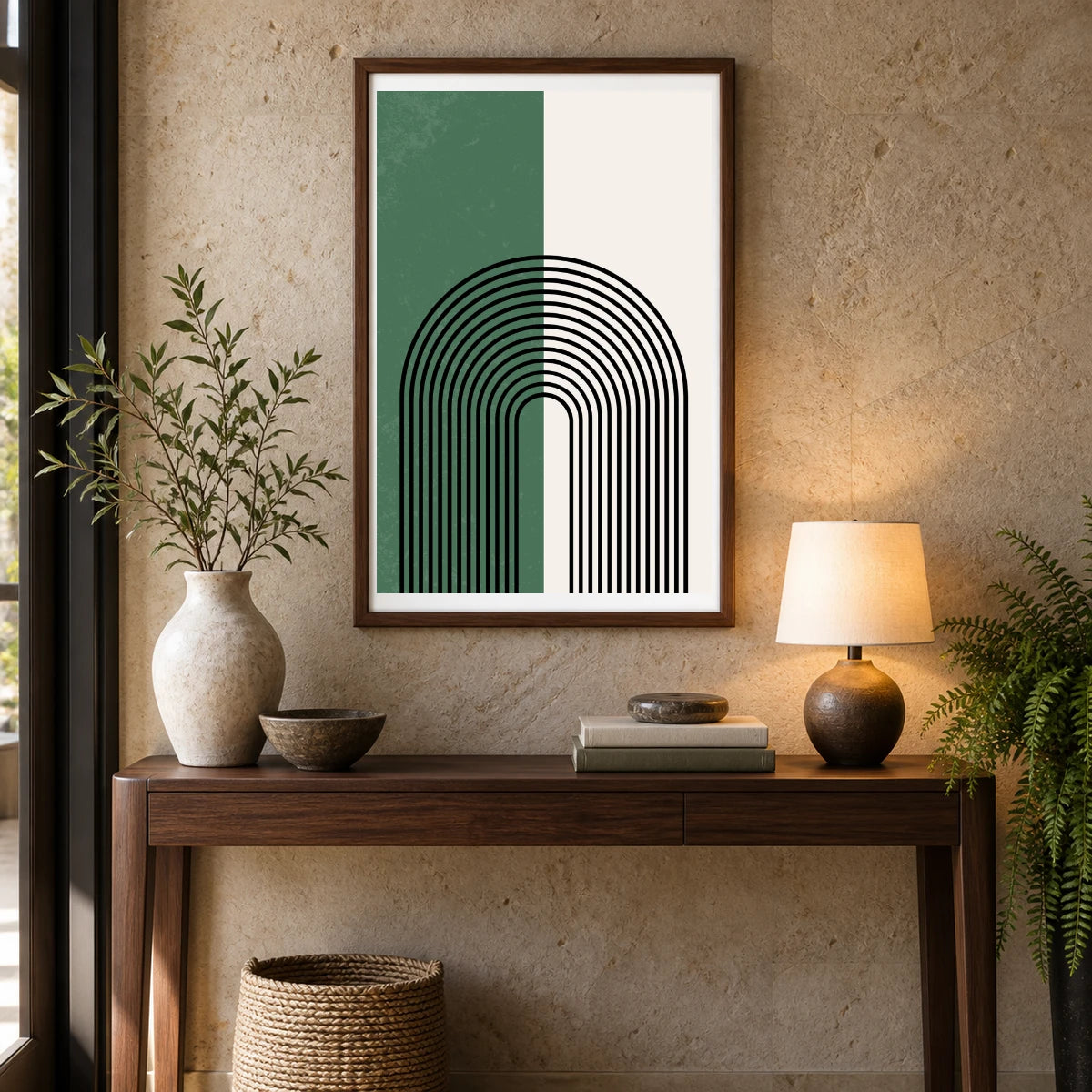Boho Abstract Print CXXII — Boho Abstract Prints shown in a styled interior