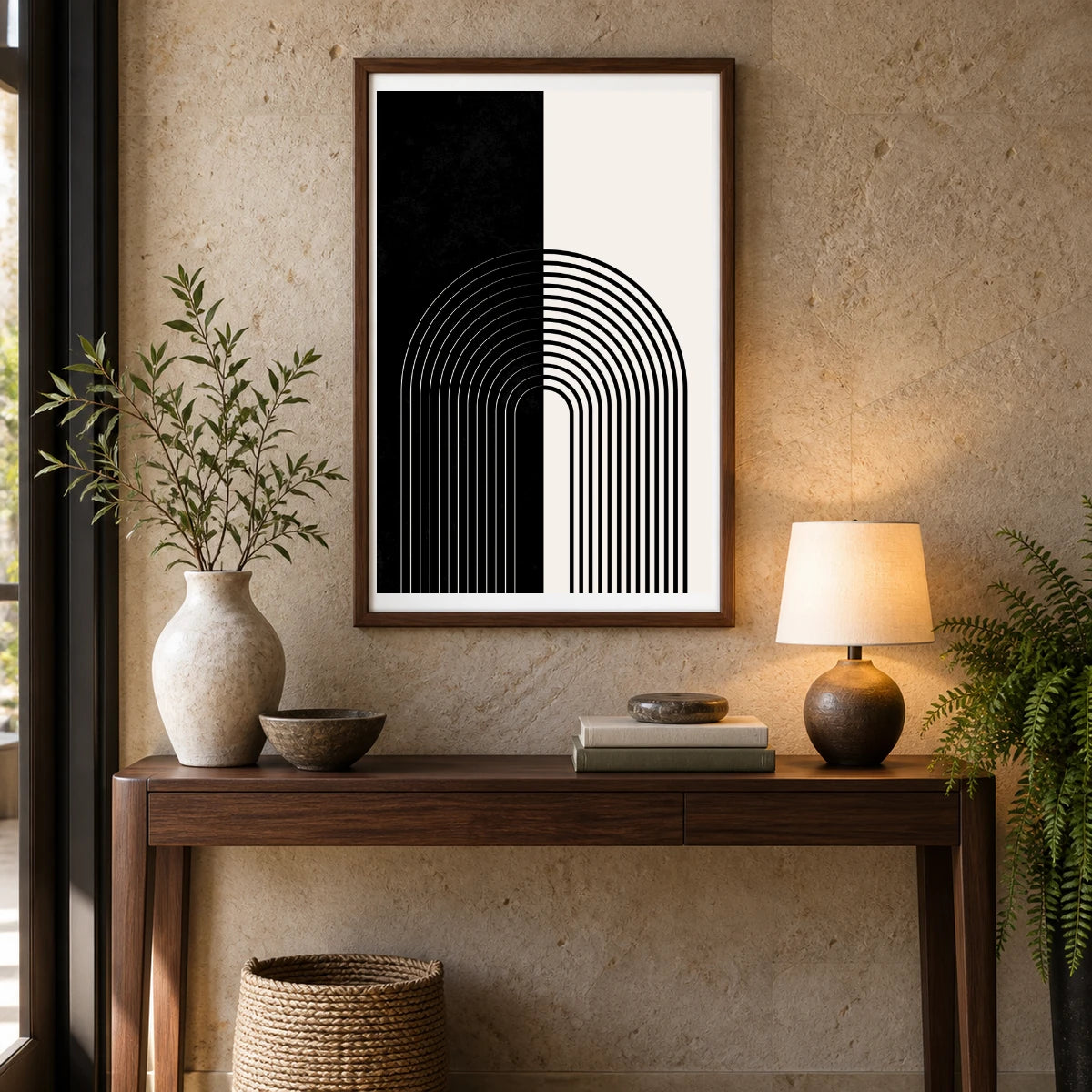 Boho Abstract Print CLV — Boho Abstract Prints shown in a styled interior