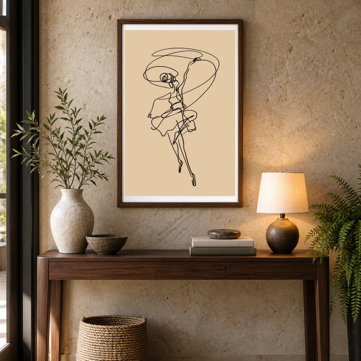 Boho Abstract Print CXC — Boho Abstract Prints shown in a styled interior