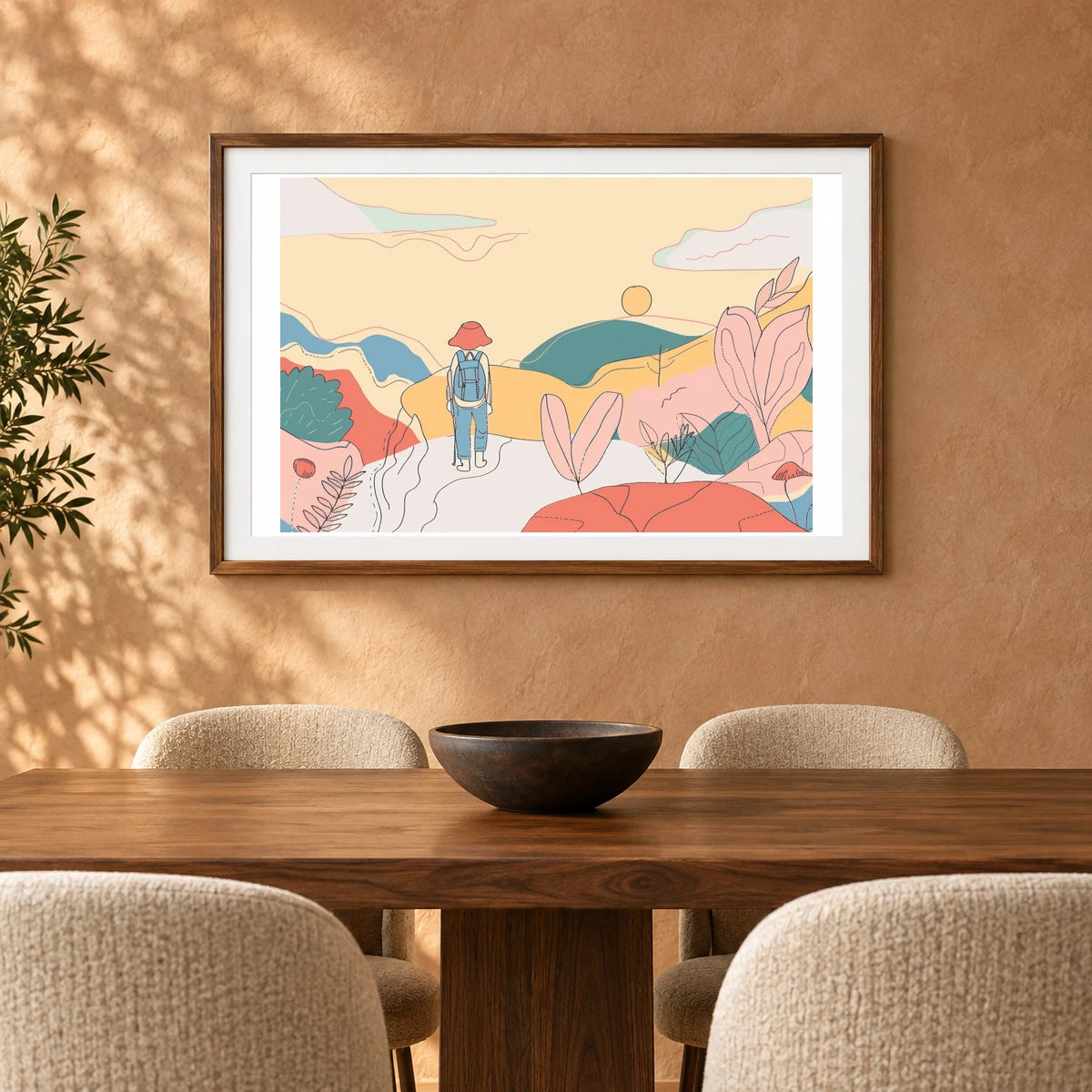 Boho Abstract Print CXCIX — Boho Abstract Prints shown in a styled interior