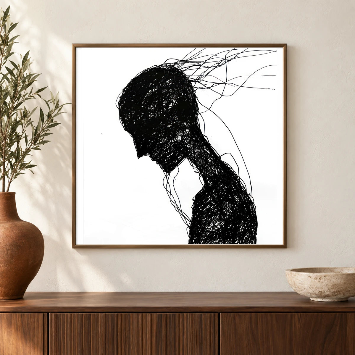 Boho Abstract Print CC — Boho Abstract Prints shown in a styled interior