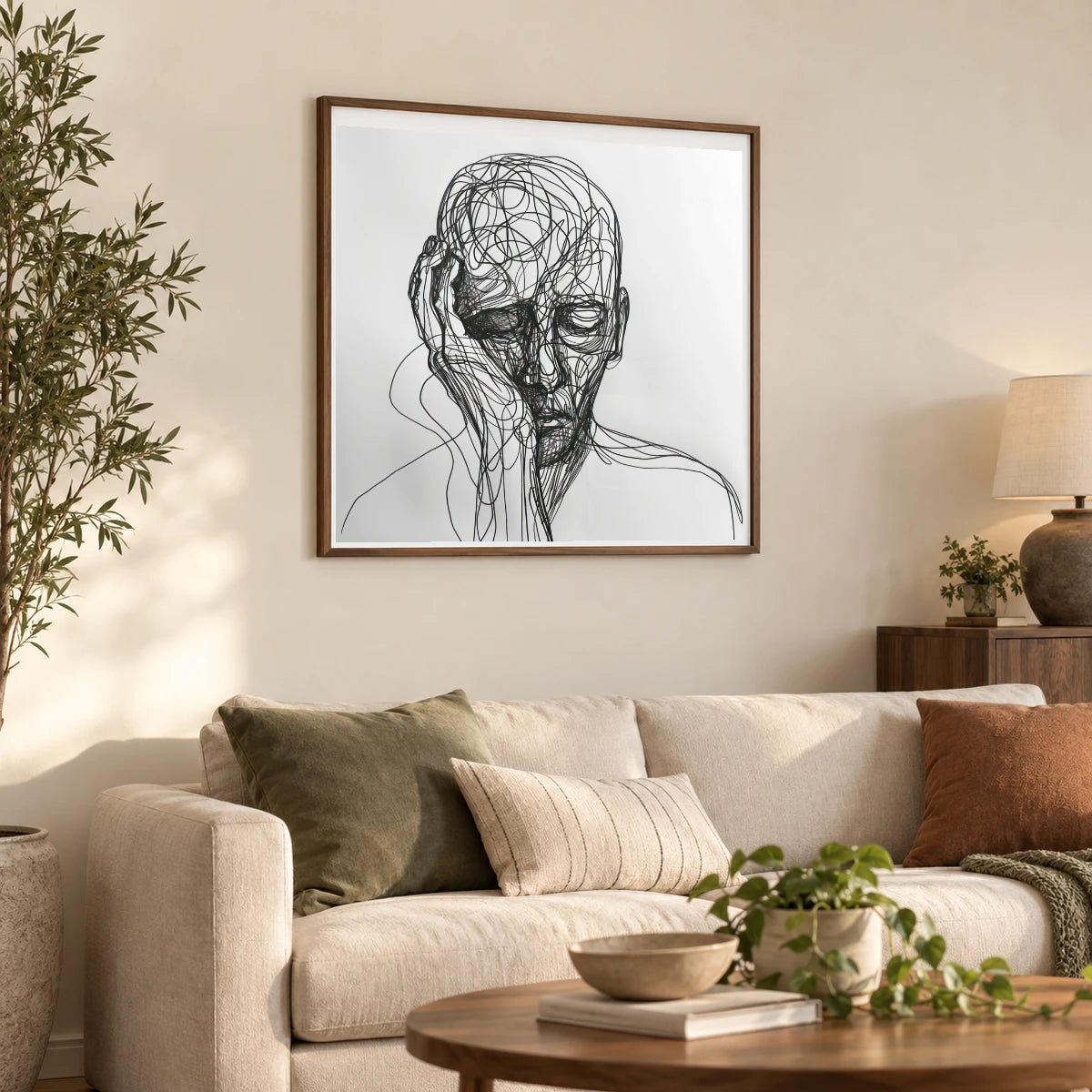 Boho Abstract Print CCI — Boho Abstract Prints shown in a styled interior