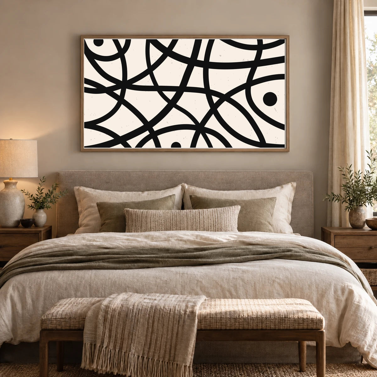 Boho Abstract Print CCV — Boho Abstract Prints shown in a styled interior
