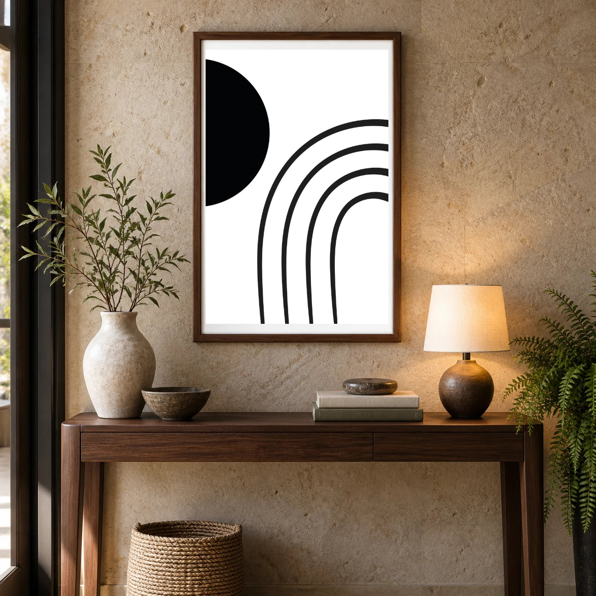 Boho Abstract Print CCVIII — Boho Abstract Prints shown in a styled interior