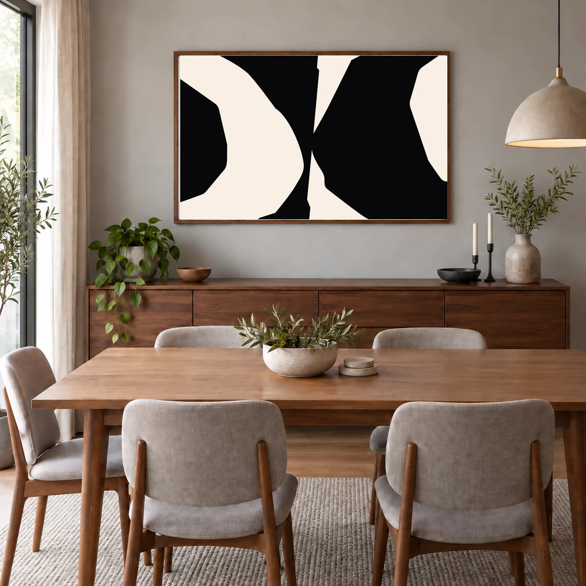 Boho Abstract Print CCXII — Boho Abstract Prints shown in a styled interior