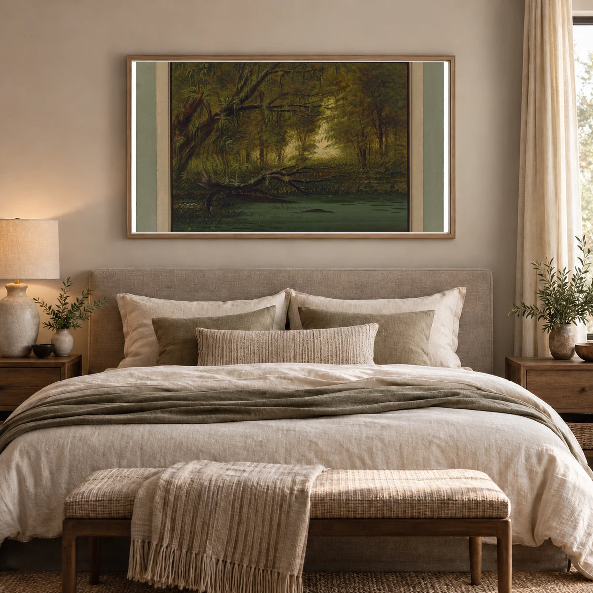 An Alligator S Nest 1965.16.293 — Famous Paintings shown in a styled interior