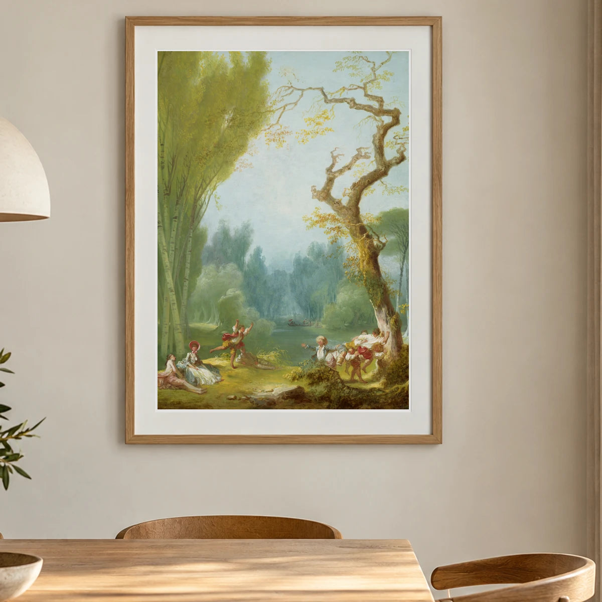 A Game Of Horse And Rider 1946.7.5 — Famous Paintings shown in a styled interior