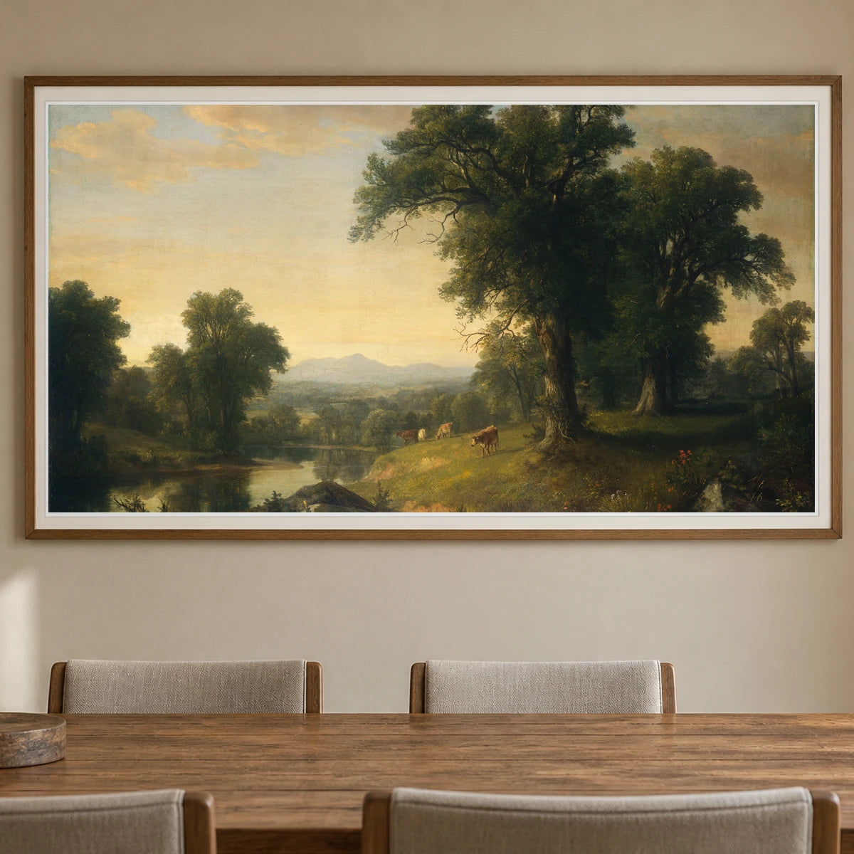 A Pastoral Scene 1978.6.3 — Famous Paintings shown in a styled interior