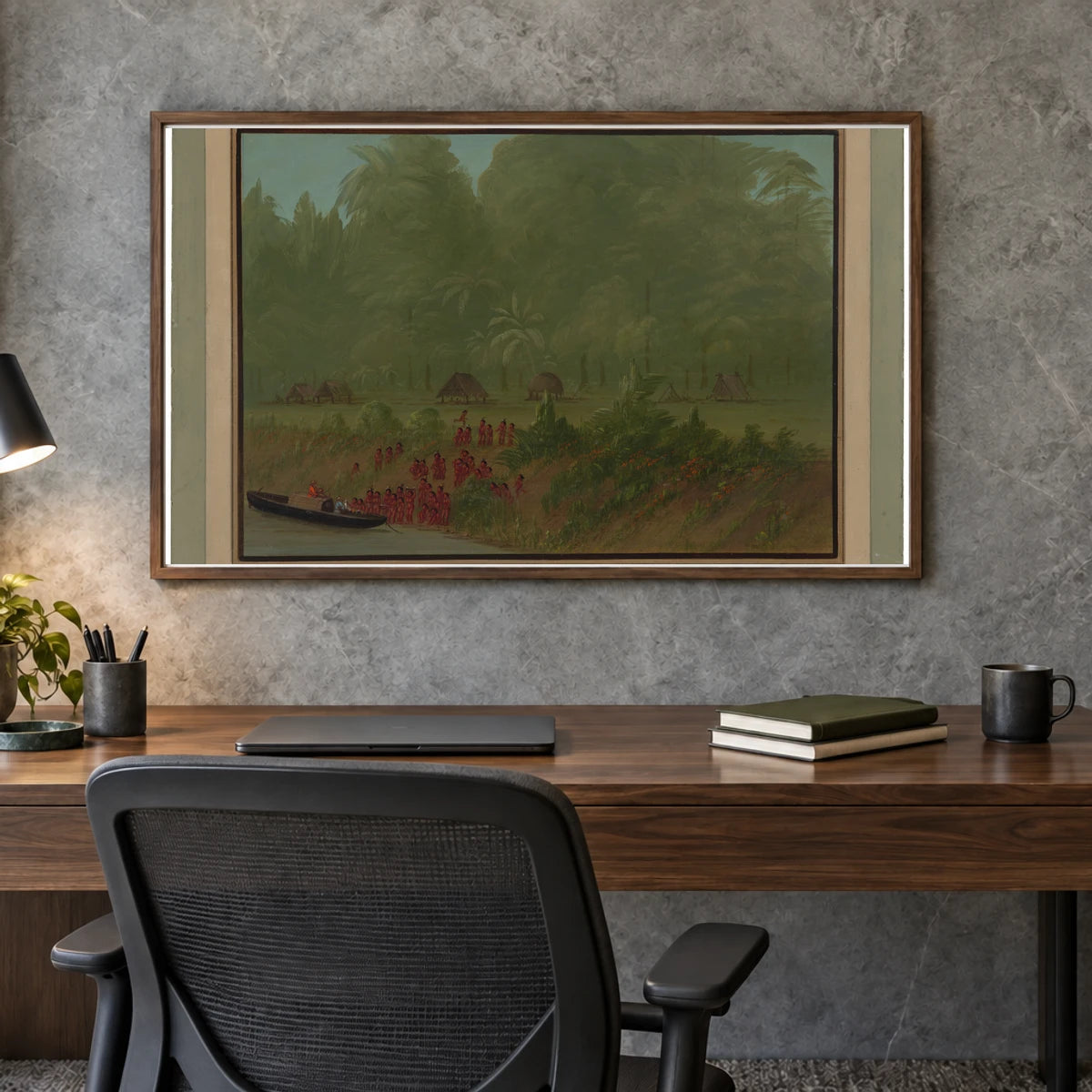 A Yahua Village 1965.16.283 — Famous Paintings shown in a styled interior