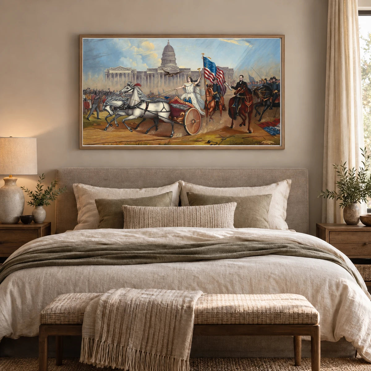 Emancipation Proclamation 1955.11.10 — Famous Paintings shown in a styled interior