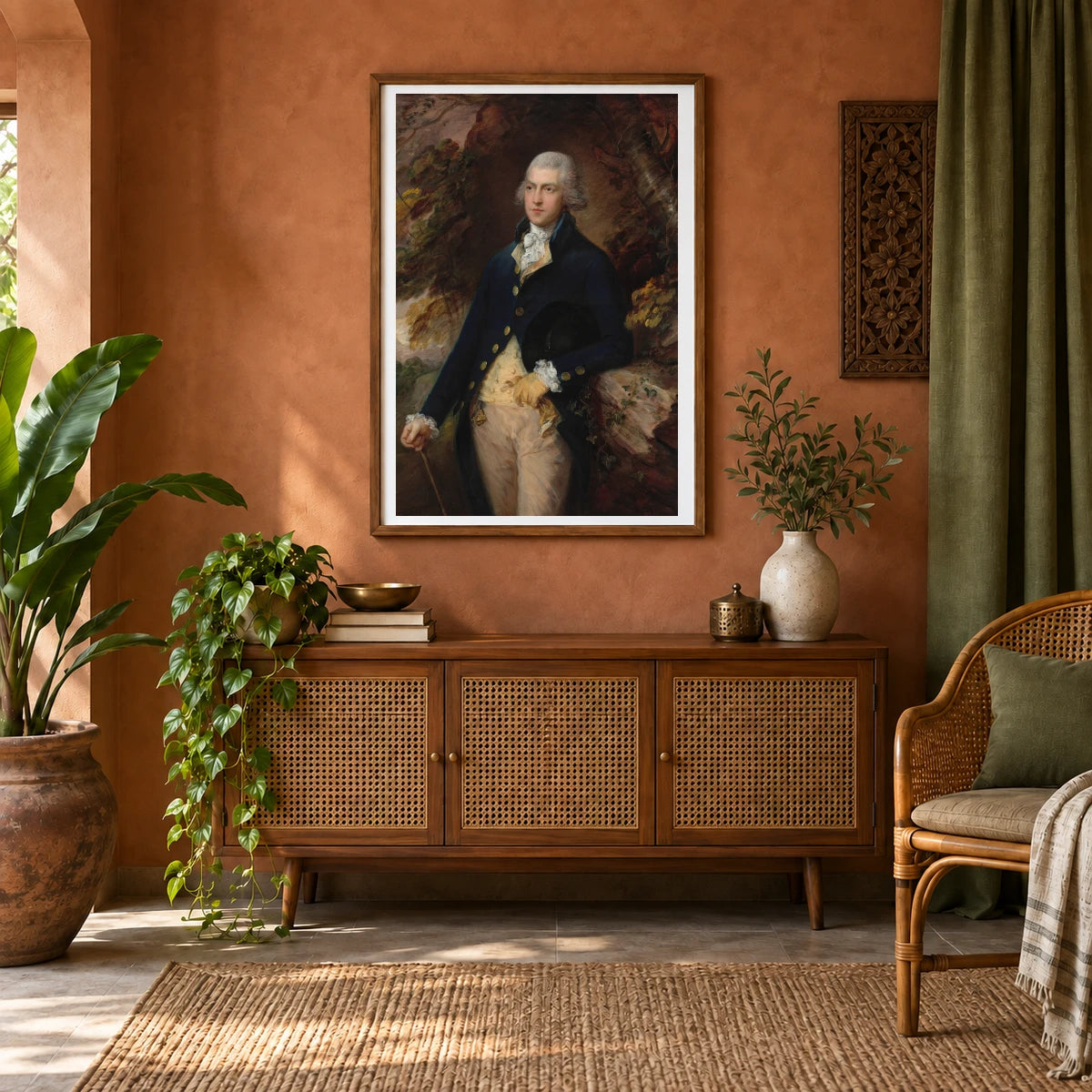 Francis Basset, Lord De Dunstanville 2014.79.705 — Famous Paintings shown in a styled interior