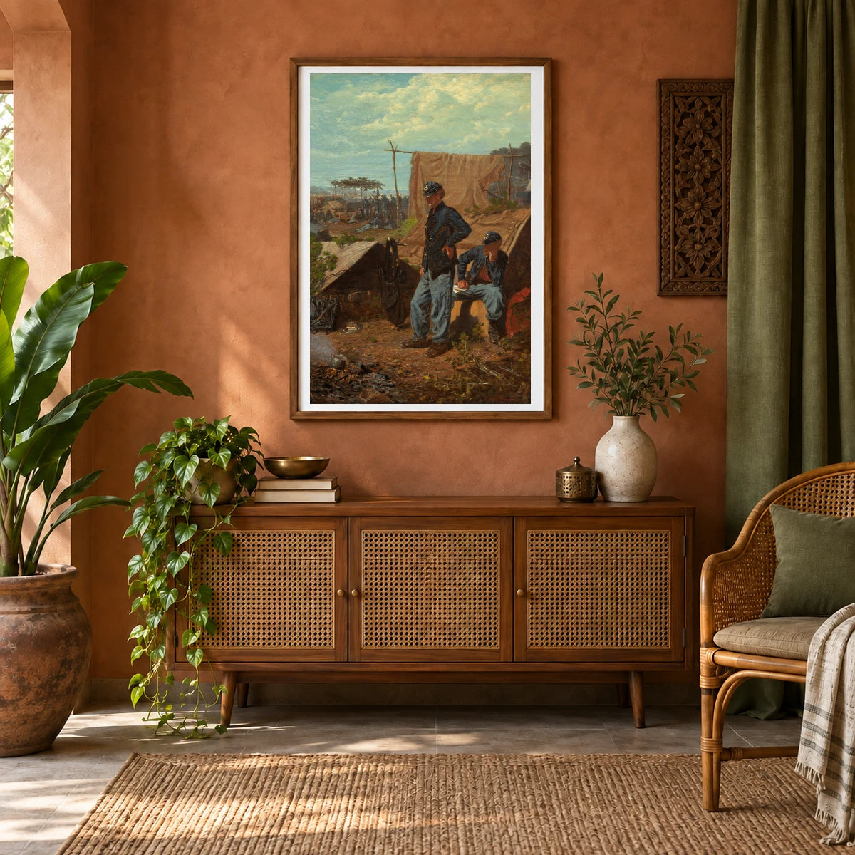 Home, Sweet Home 1997.72.1 — Famous Paintings shown in a styled interior
