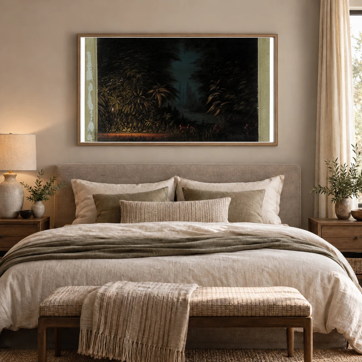 Ignis Fatuus Zurumati 1965.16.261 — Famous Paintings shown in a styled interior