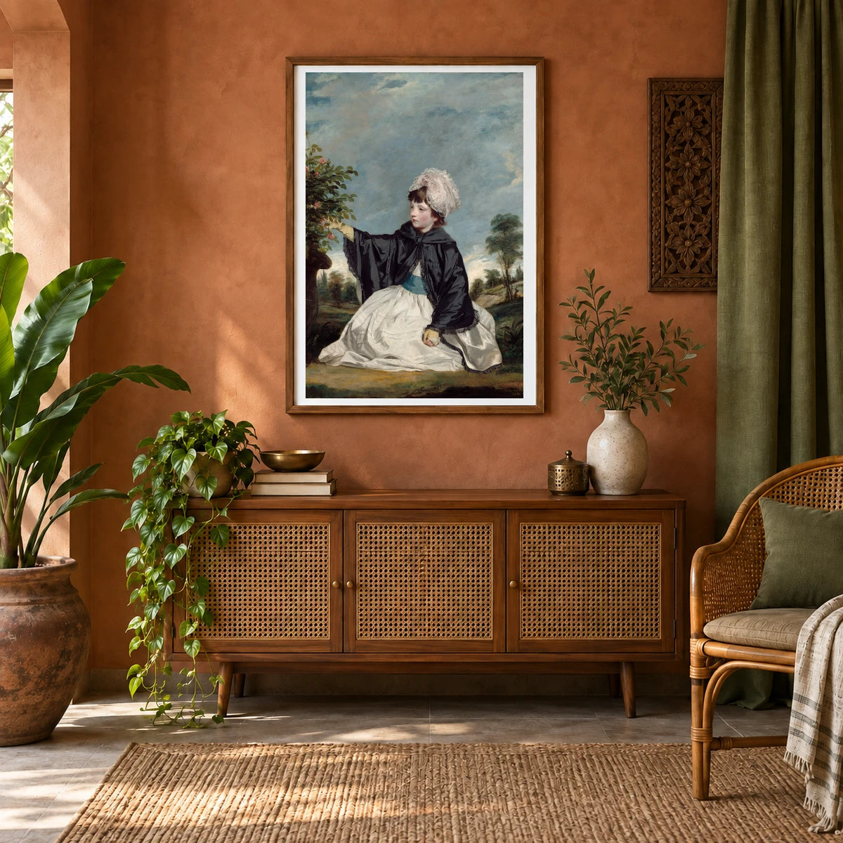 Lady Caroline Howard 1937.1.106 — Famous Paintings shown in a styled interior