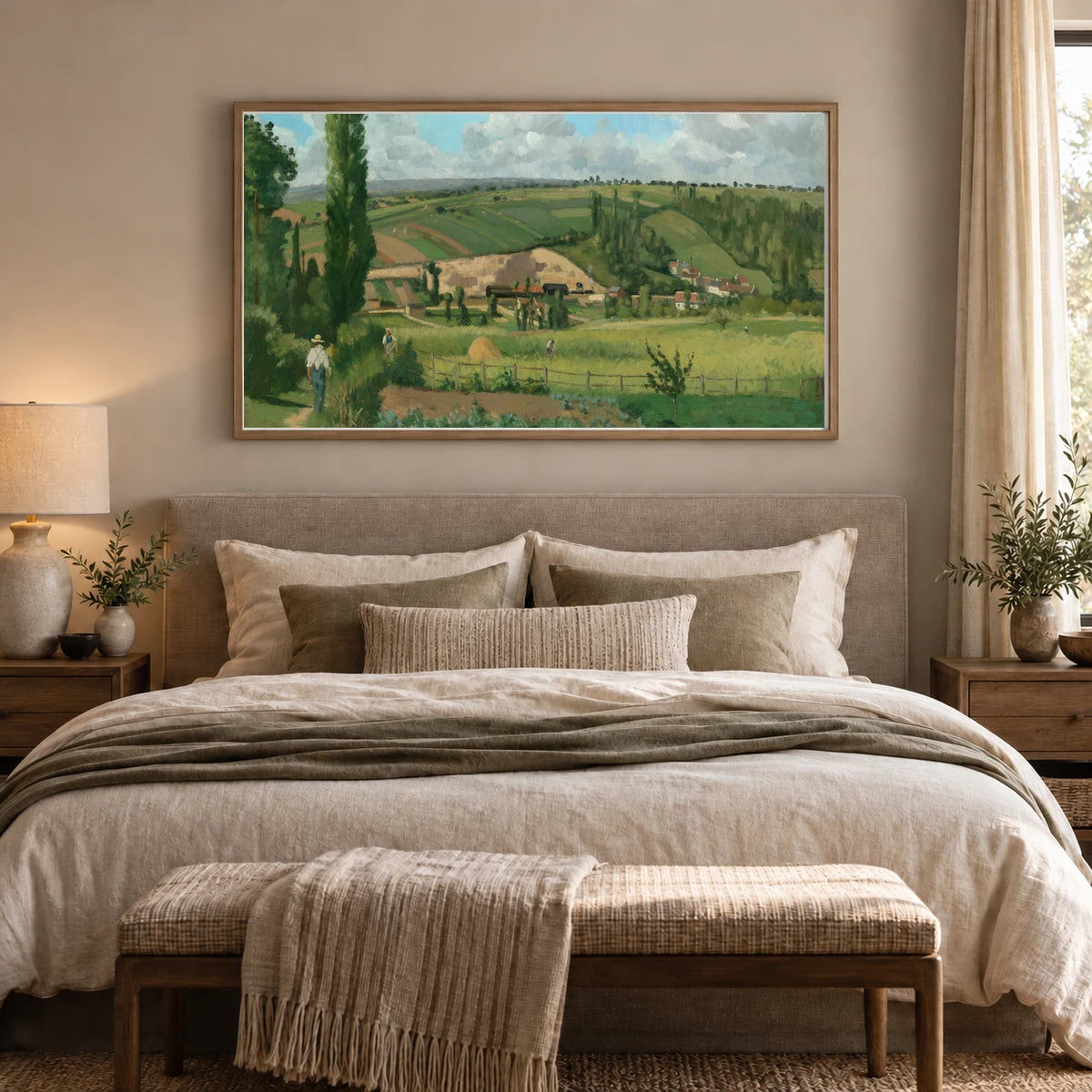 Landscape At Les Patis, Pontoise 1991.101.1 — Famous Paintings shown in a styled interior