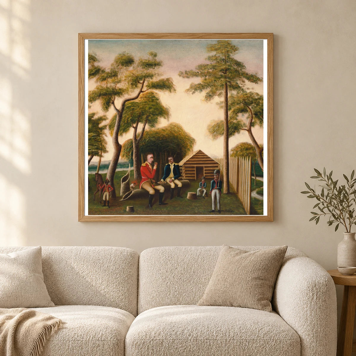 Marion Feasting The British Officer On Sweet Potatoes 1967.20.1 — Famous Paintings shown in a styled interior