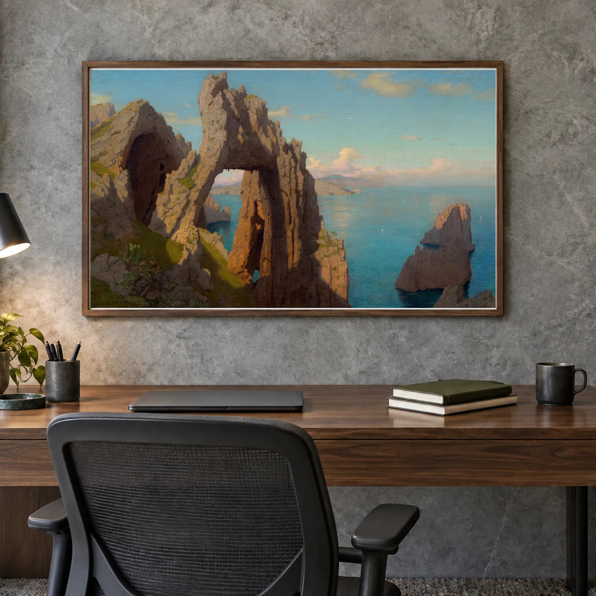 Natural Arch At Capri 1989.13.1 — Famous Paintings shown in a styled interior