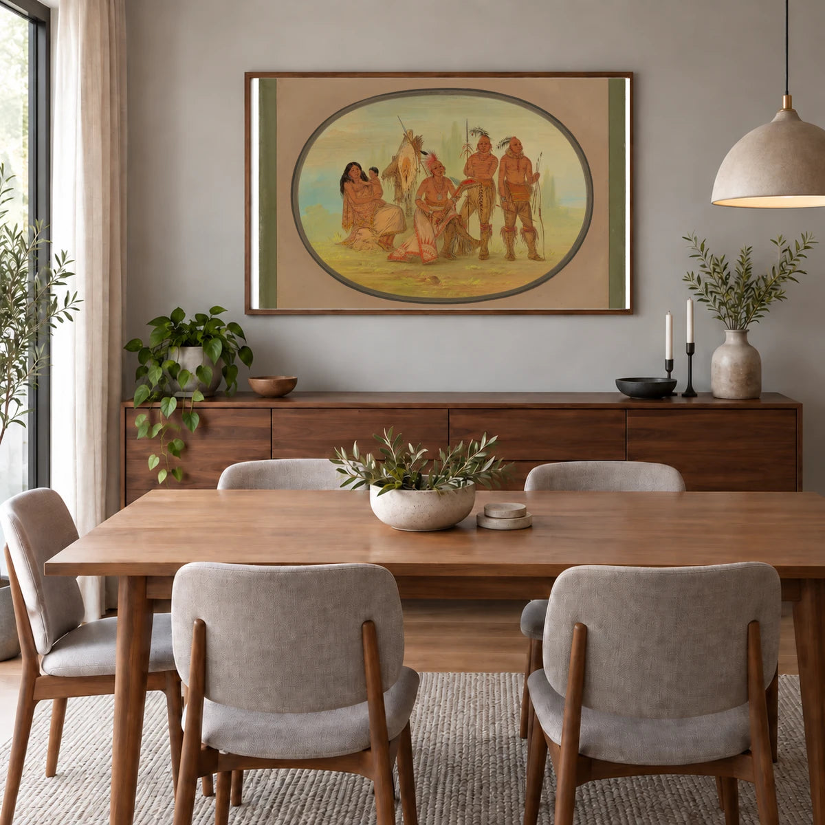 Osage Indians 1965.16.69 — Famous Paintings shown in a styled interior