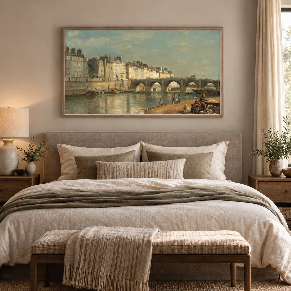 Pont De La Tournelle, Paris 1970.17.35 — Famous Paintings shown in a styled interior