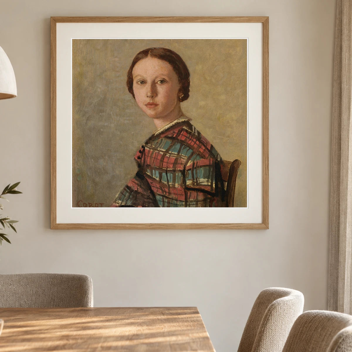 Portrait Of A Young Girl 1963.10.9 — Famous Paintings shown in a styled interior