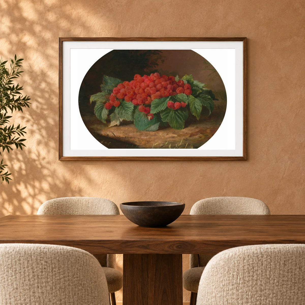 Raspberries 2005.161.1 — Famous Paintings shown in a styled interior