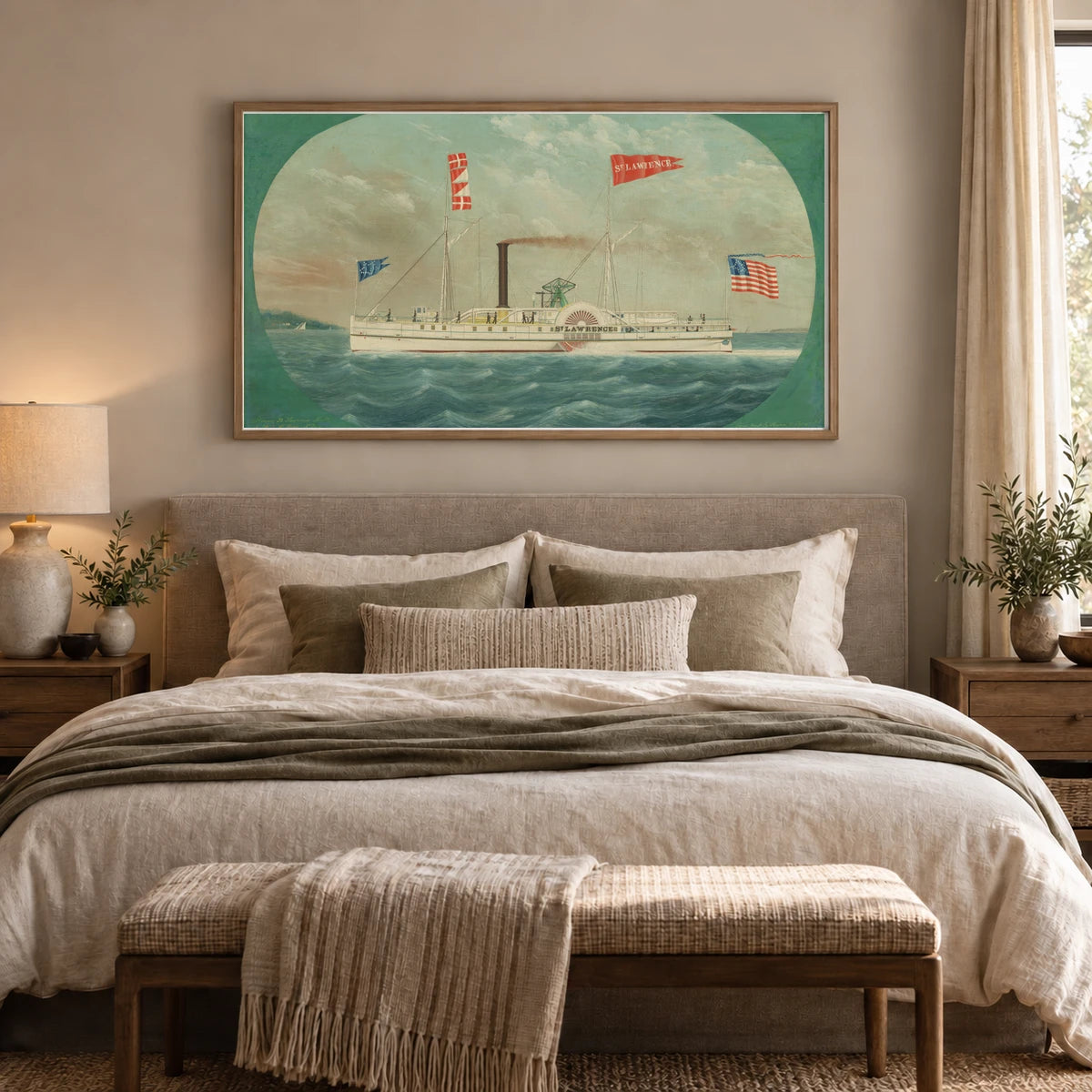 Steamer St. Lawrence 1953.5.2 — Famous Paintings shown in a styled interior