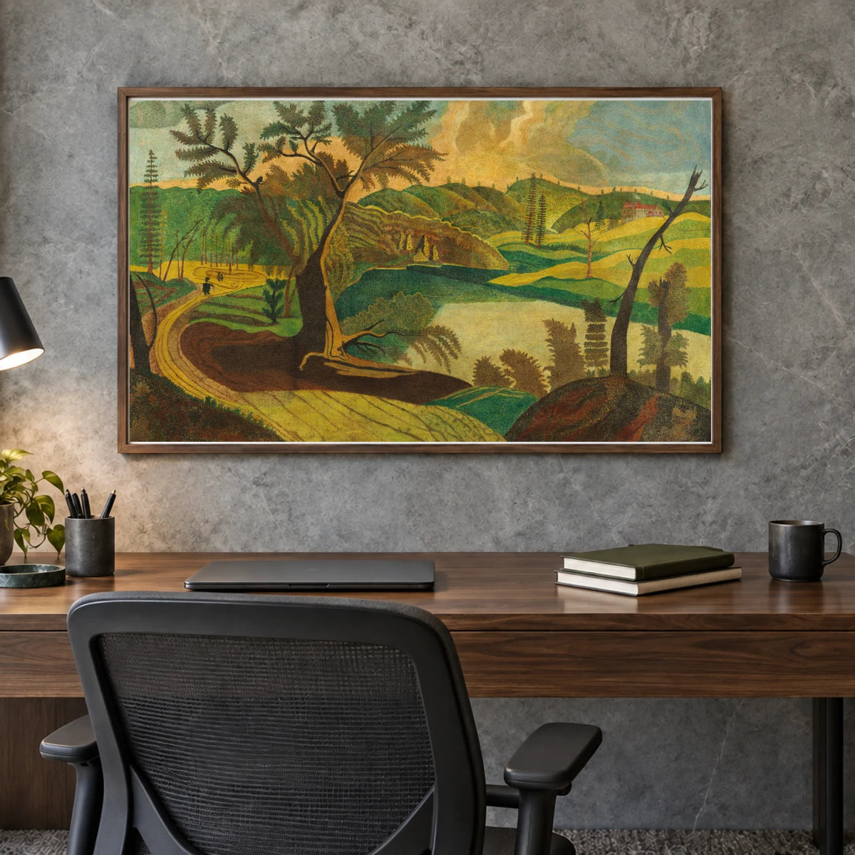 Stylized Landscape 1967.20.7 — Famous Paintings shown in a styled interior