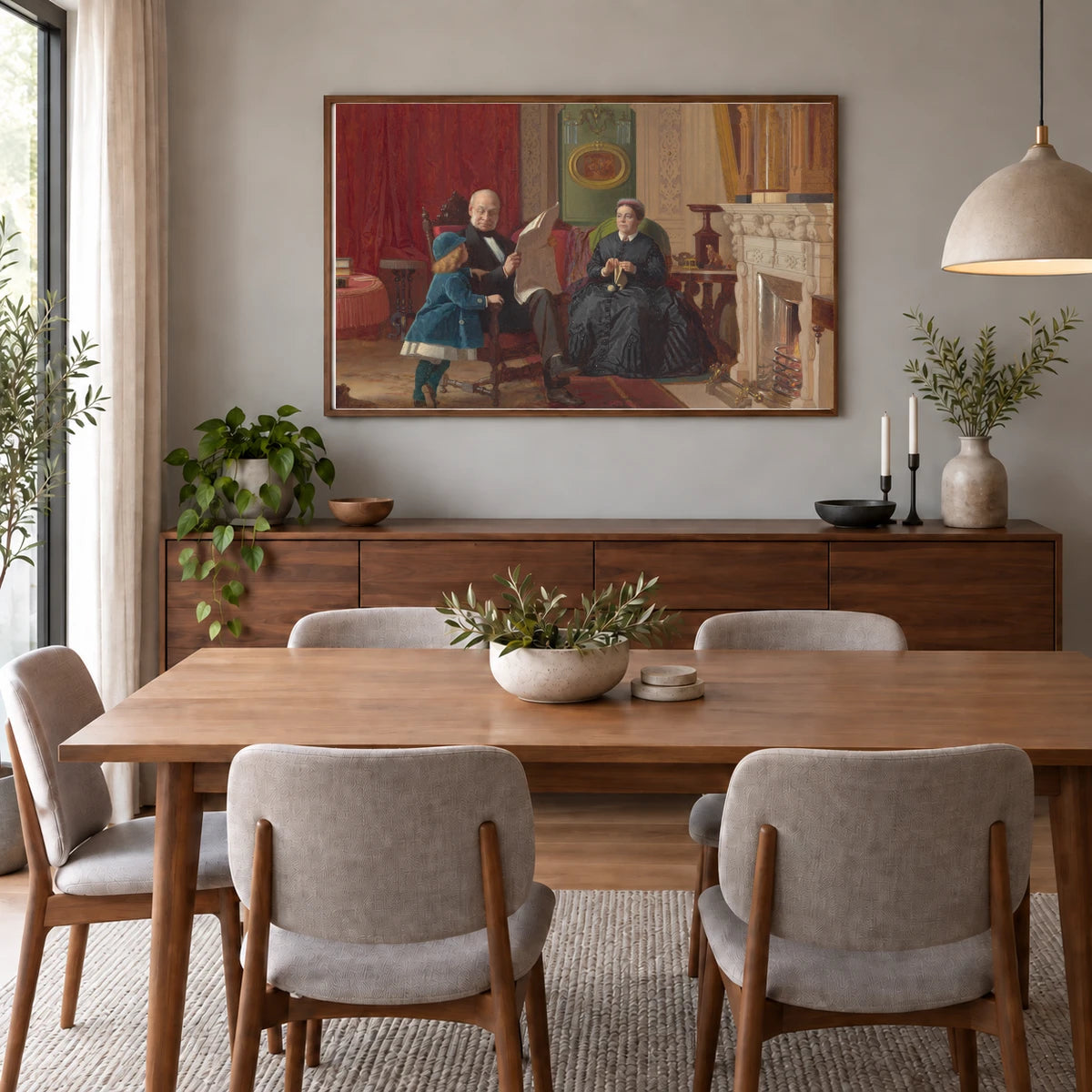 The Brown Family 1978.72.1 — Famous Paintings shown in a styled interior