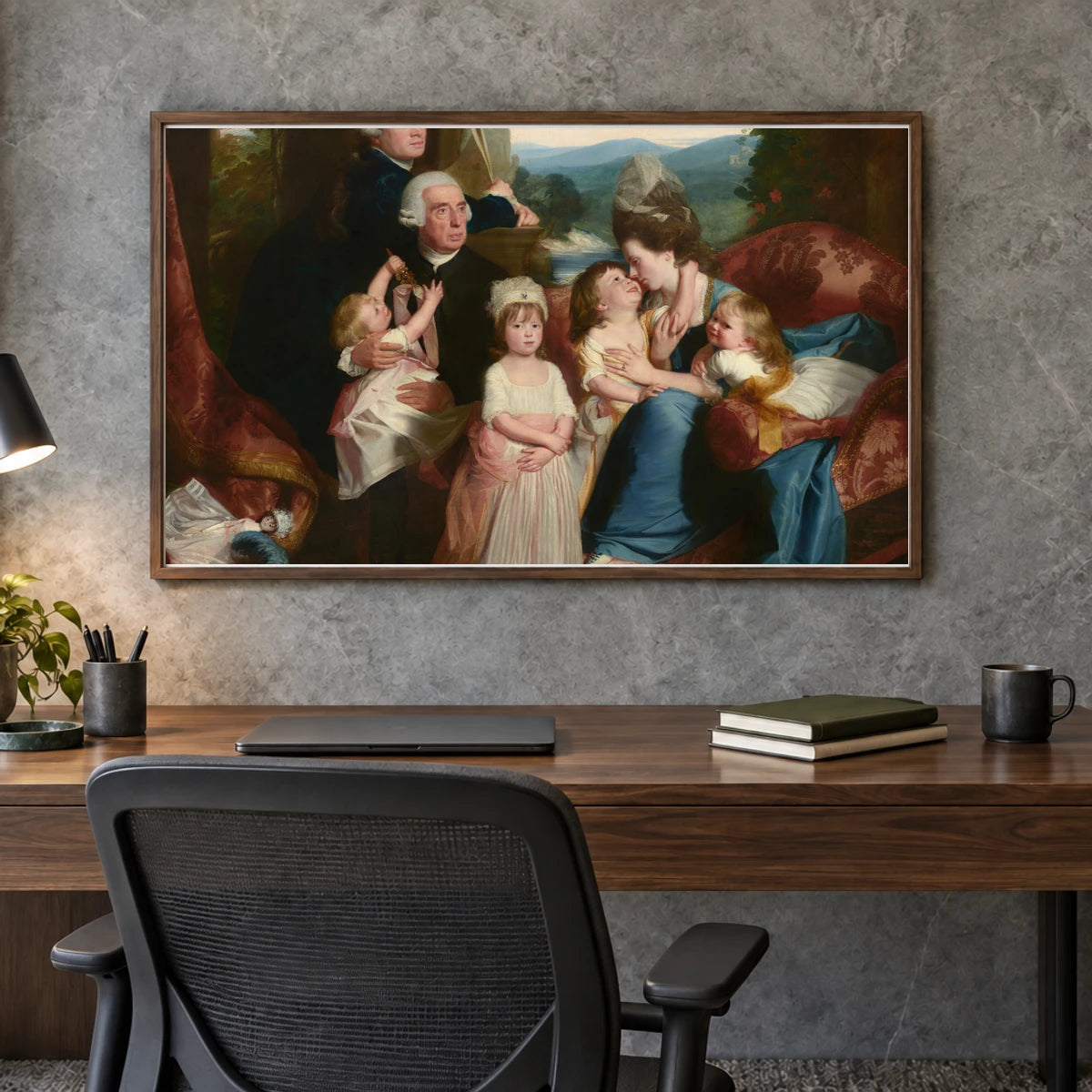 The Copley Family 1961.7.1 — Famous Paintings shown in a styled interior