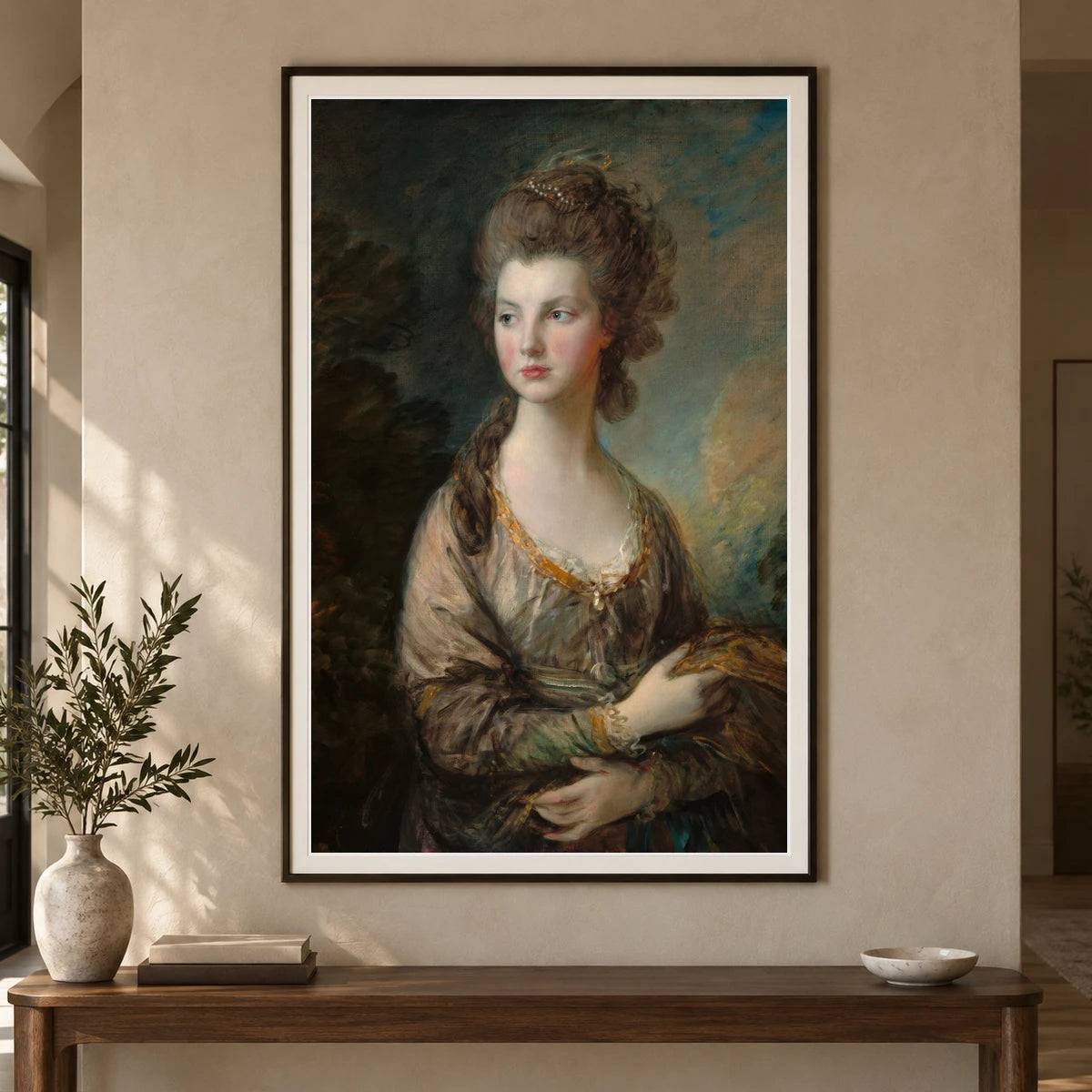 The Hon. Mrs. Thomas Graham 1942.9.21 — Famous Paintings shown in a styled interior