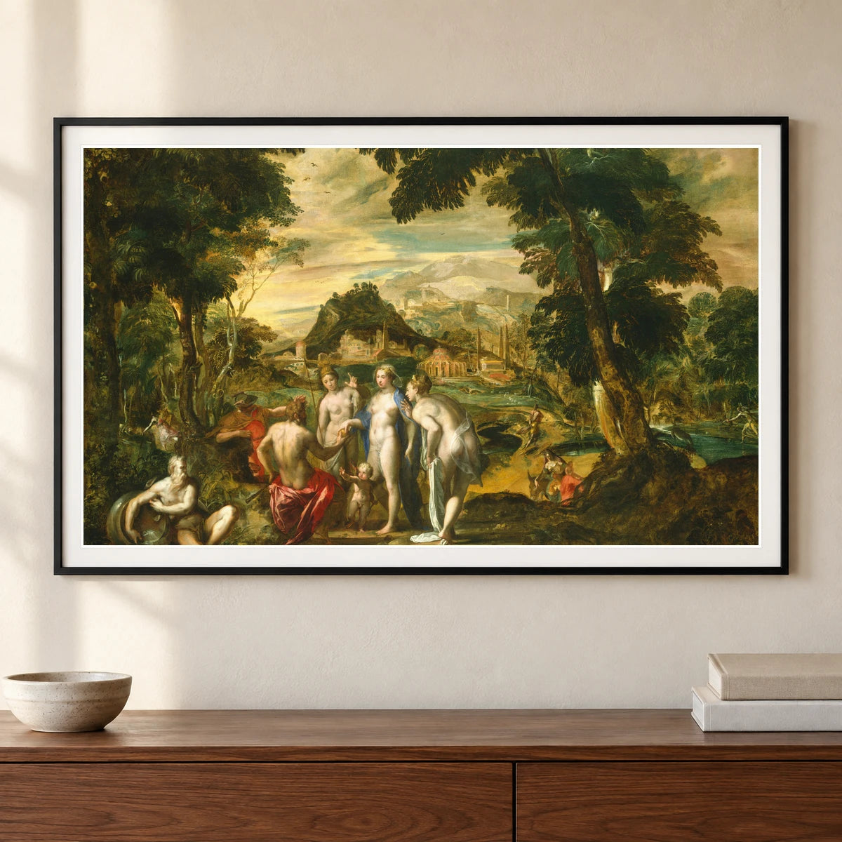 The Judgment Of Paris 1961.9.80 — Famous Paintings shown in a styled interior