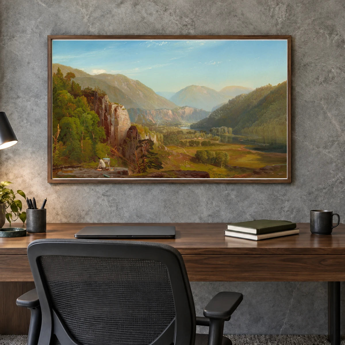 The Juniata, Evening 2010.107.1 — Famous Paintings shown in a styled interior