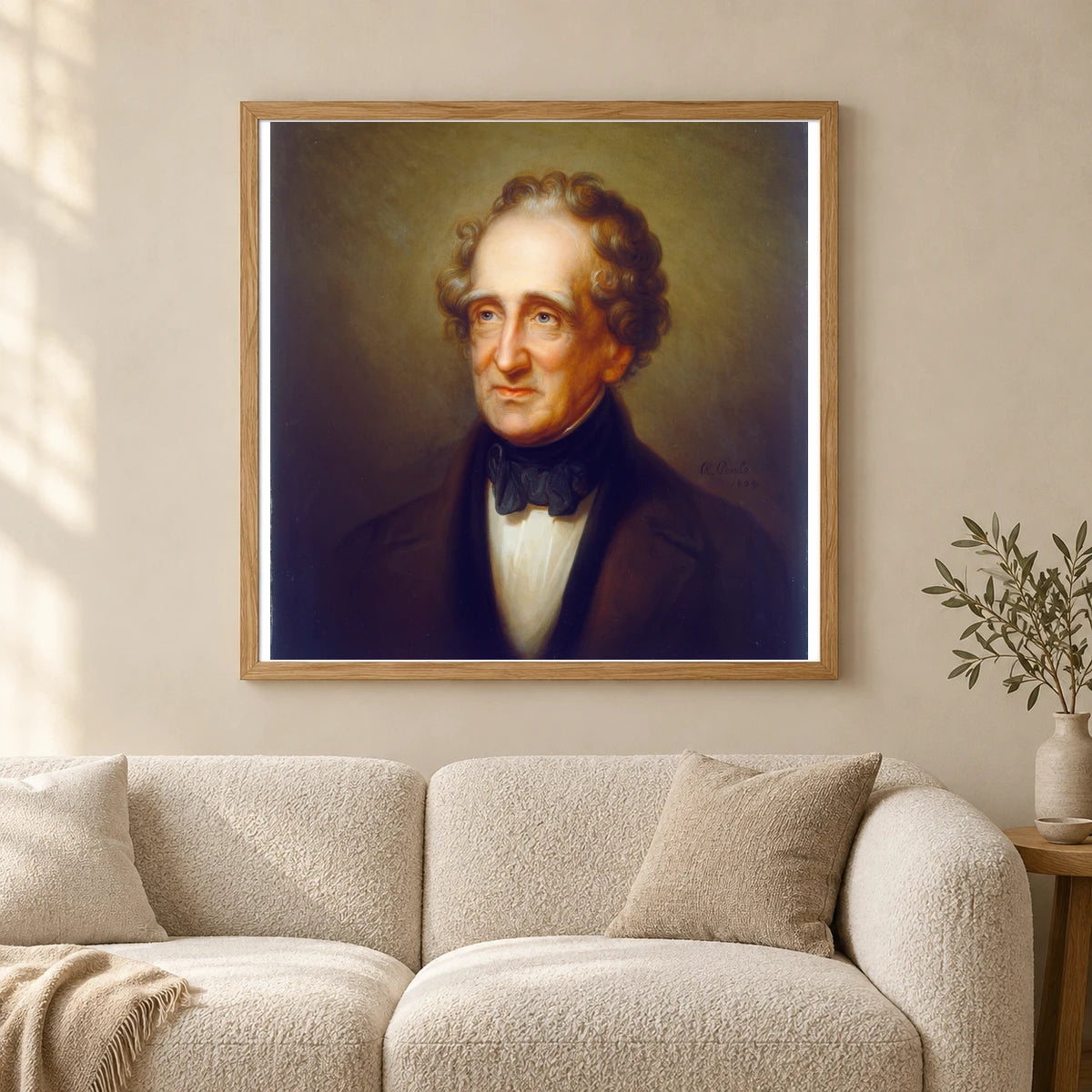 Thomas Sully 1955.2.1 — Famous Paintings shown in a styled interior