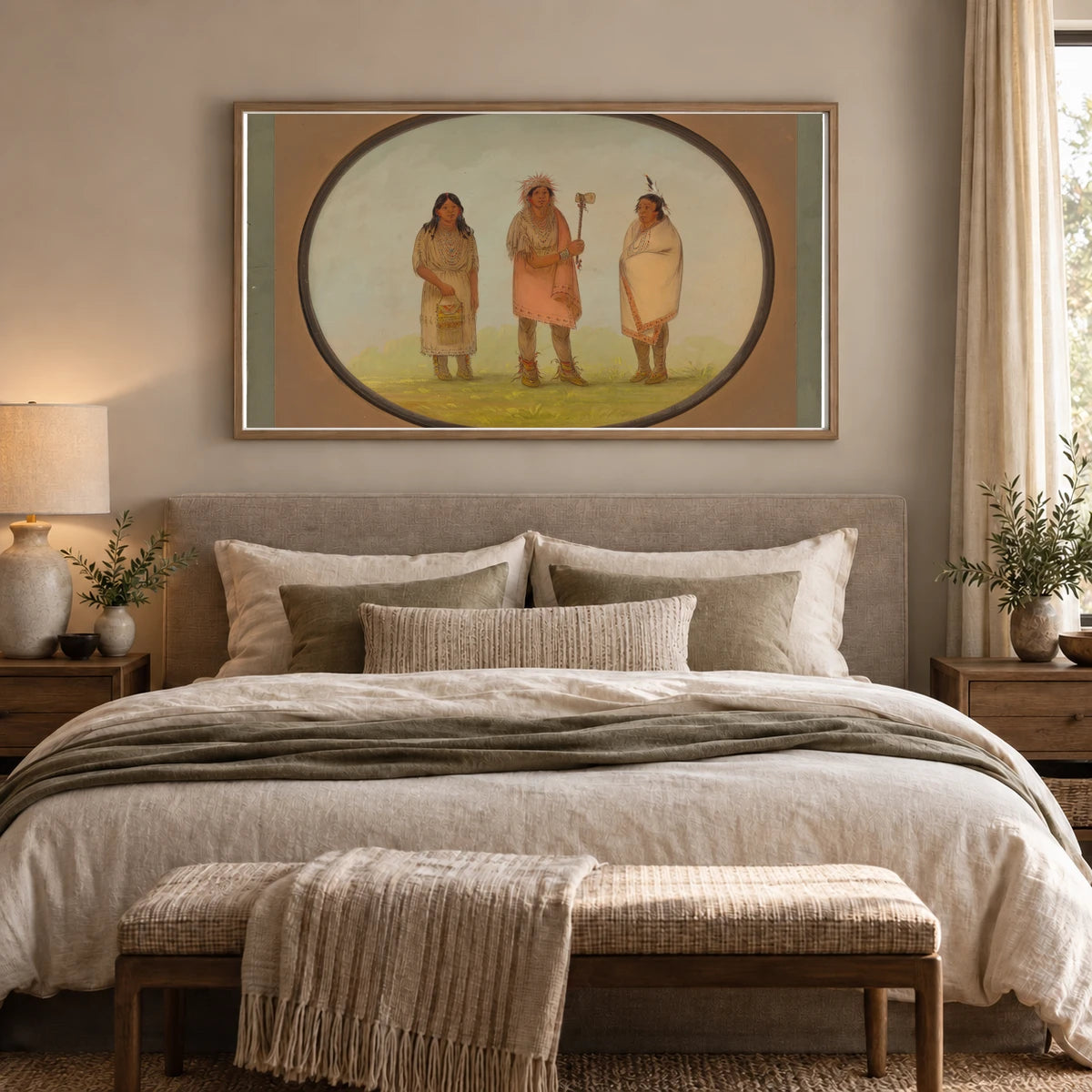 Three Piankeshaw Indians 1965.16.102 — Famous Paintings shown in a styled interior