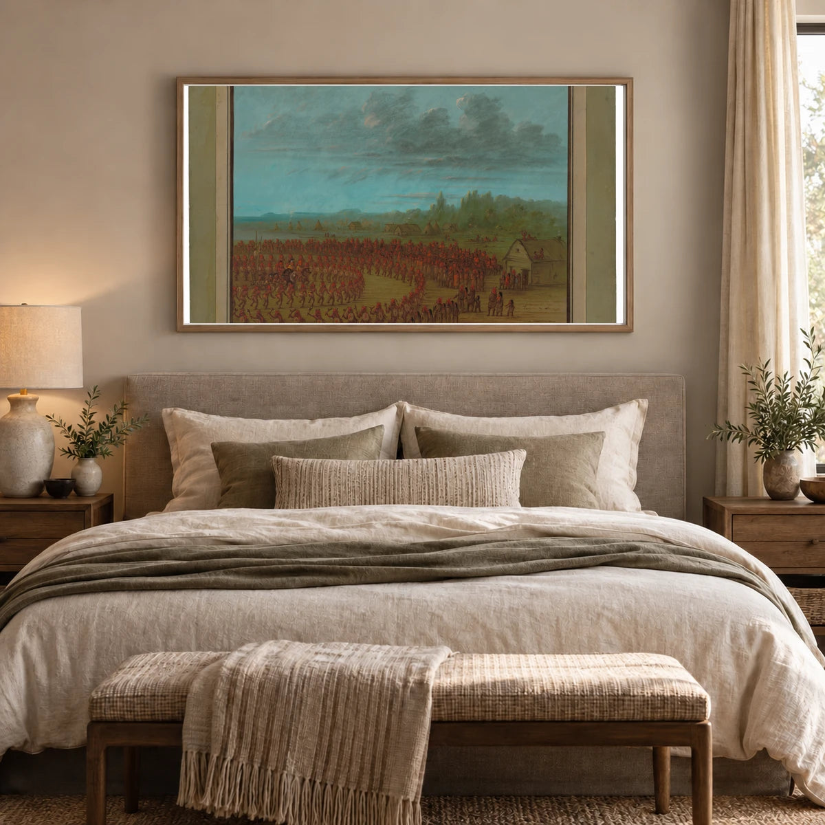 War Dance Of The Saukies 1965.16.143 — Famous Paintings shown in a styled interior