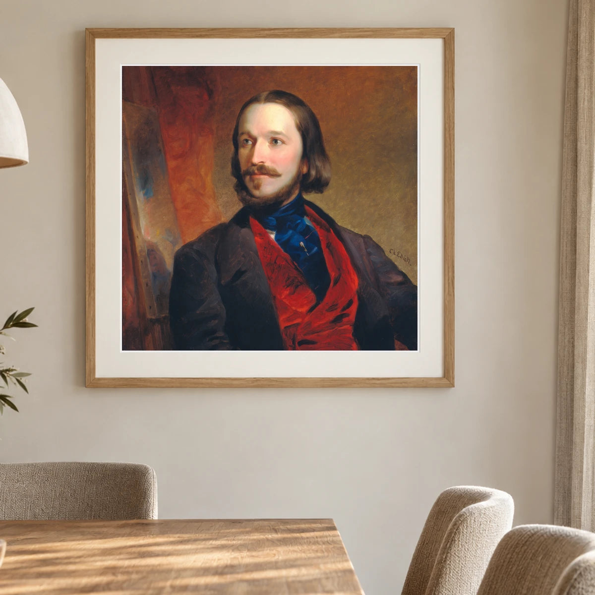 William Sidney Mount 1947.17.6 — Famous Paintings shown in a styled interior