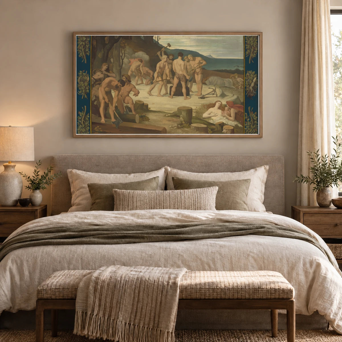 Work 1942.9.55 — Famous Paintings shown in a styled interior