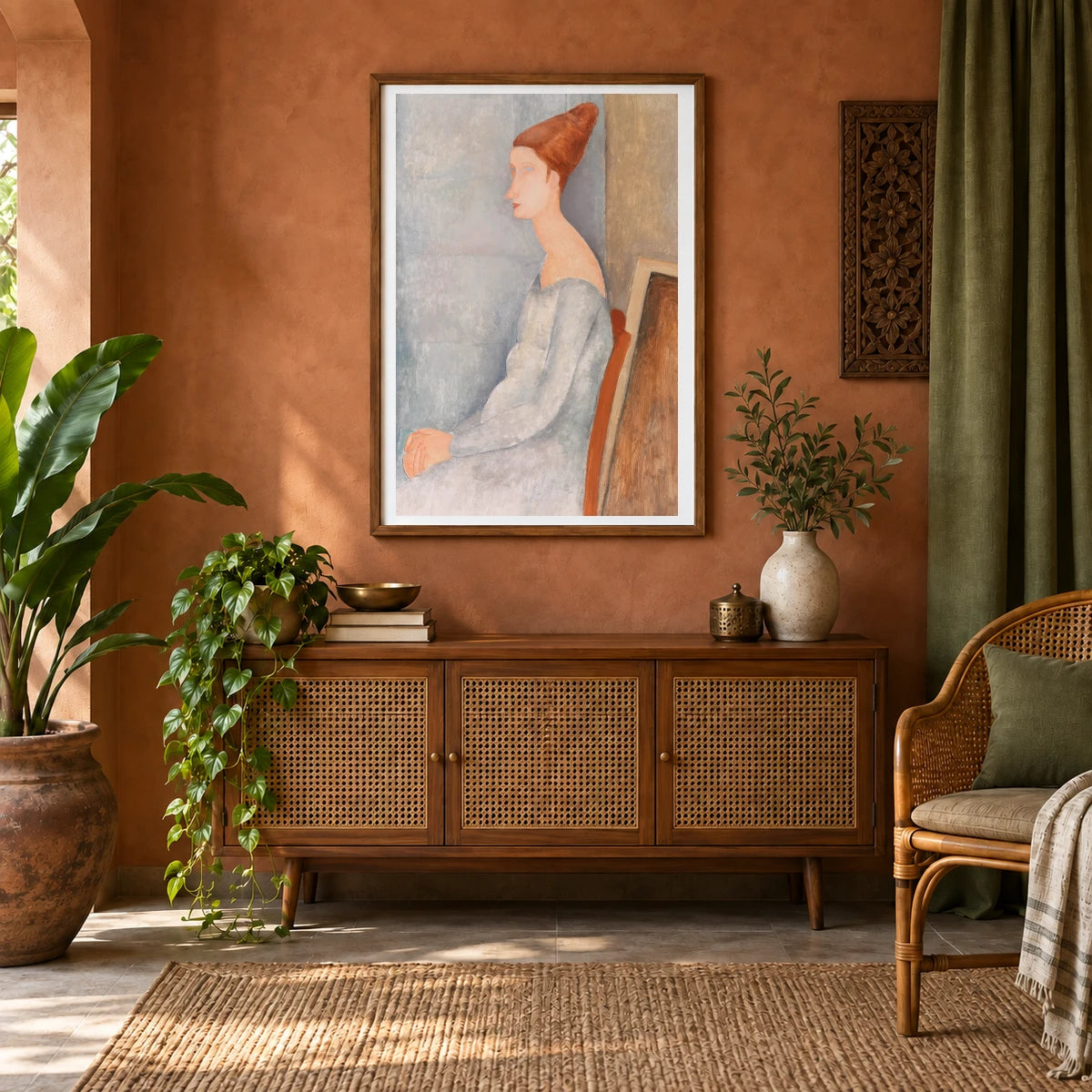 Portrait Of Jeanne Hébuterne (1918) — Modern & Contemporary shown in a styled interior