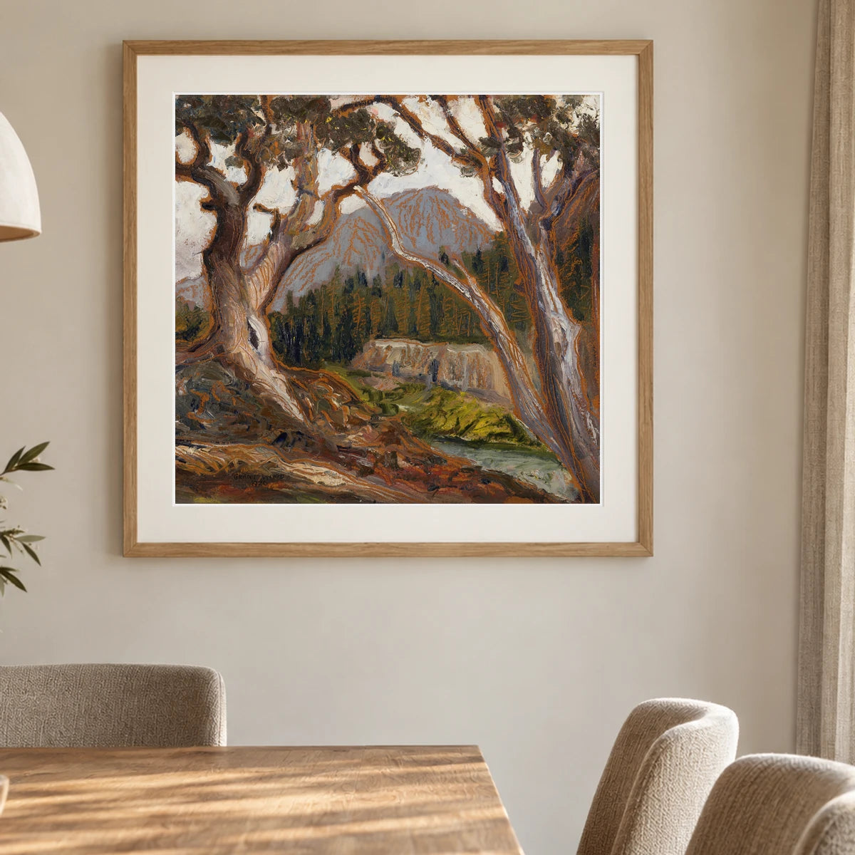 Long’s Peak From Loch Vale, Estes Park, Colorado (1926) — Modern & Contemporary shown in a styled interior