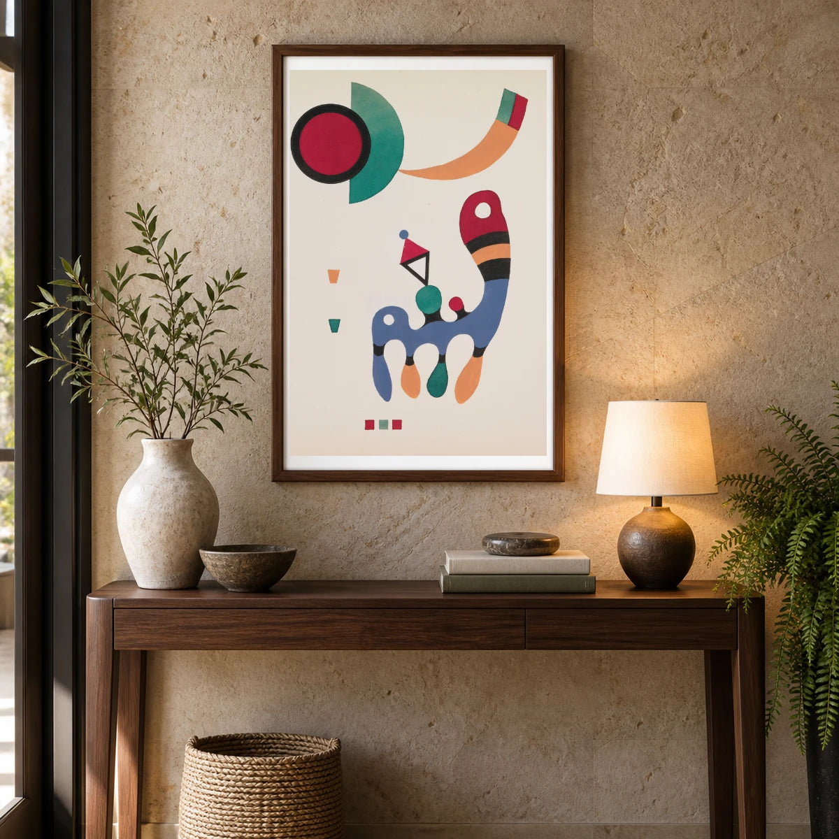 Wassily Kandinsky 11 Tableux Et 7 Poèmes (1945) — Wassily Kandinsky shown in a styled interior