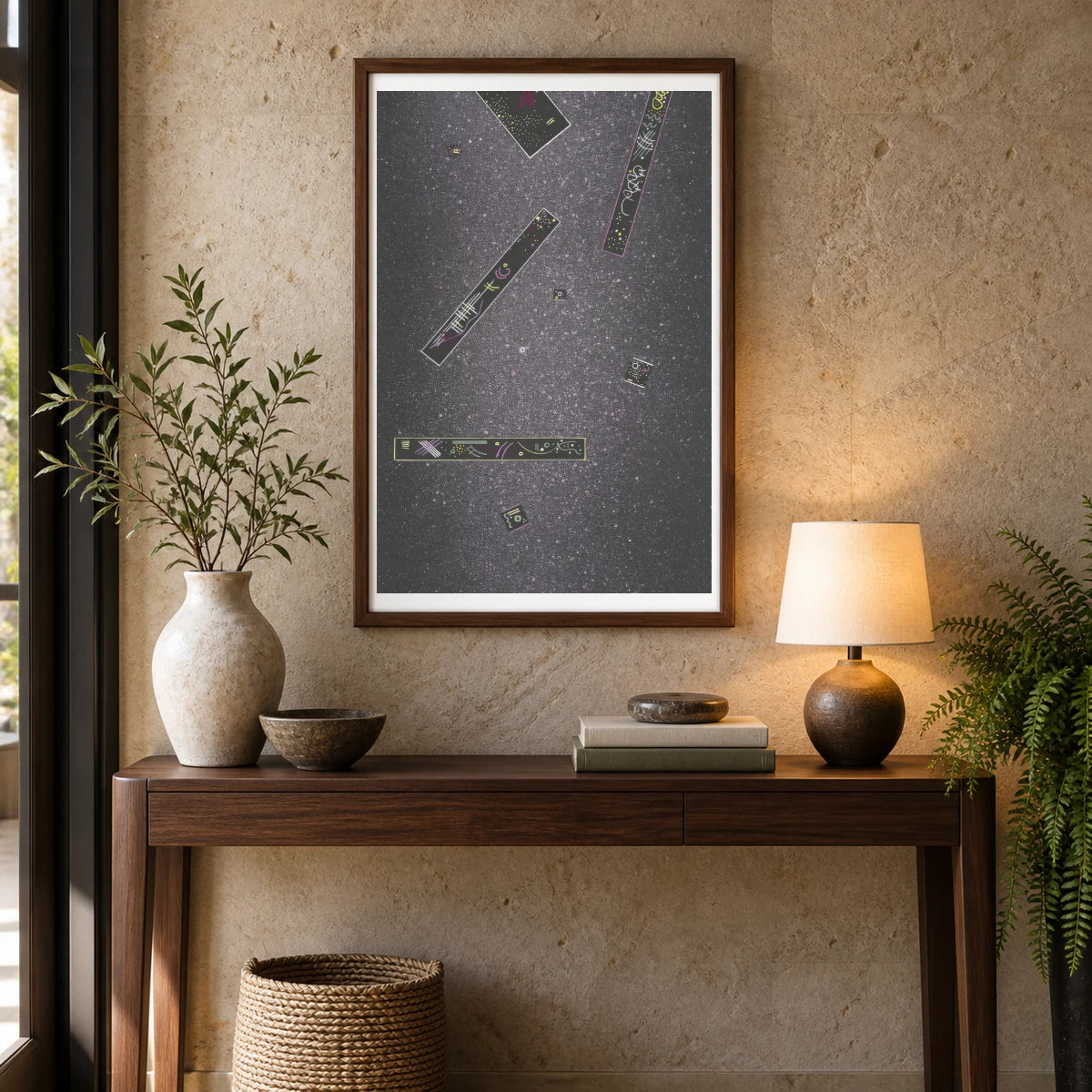 Wassily Kandinsky Bagatelles (1936) — Wassily Kandinsky shown in a styled interior
