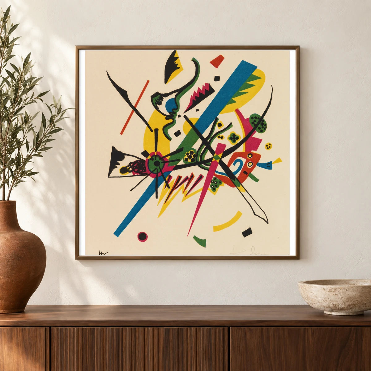 Wassily Kandinsky Kleine Welten I (1922) — Wassily Kandinsky shown in a styled interior