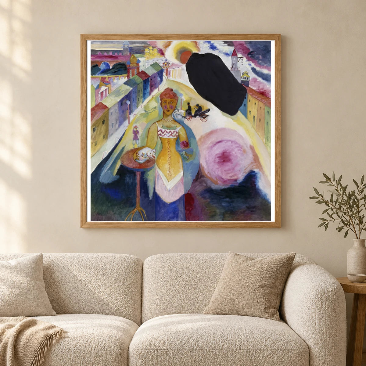 Wassily Kandinsky Lady In Moscow (1912) — Wassily Kandinsky shown in a styled interior