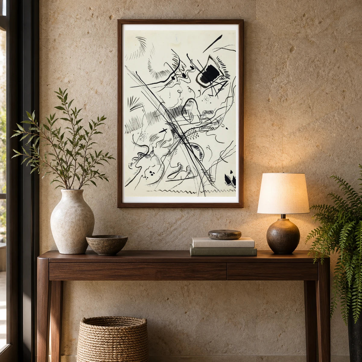 Wassily Kandinsky Untitled (around 1913) — Wassily Kandinsky shown in a styled interior